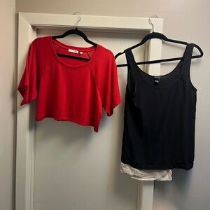 Wilfred crop/club Monaco silk tank set small